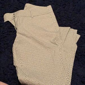 Loft polka dotted ankle work pants 6